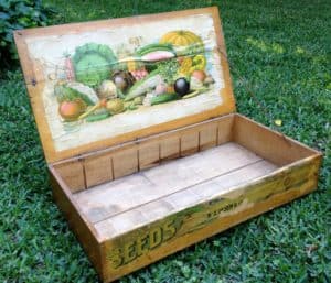 Seed Storage Box from a Wooden Salt Box, Seed Box Storage Organizer 